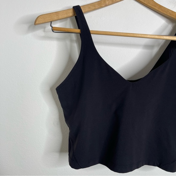 Lululemon Align Tank Top Black Cropped Size 12 Longline Sport Bra - Picture 6 of 13